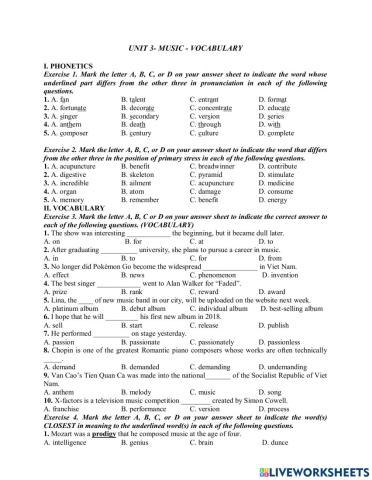 E11- unit 3 - vocabulary