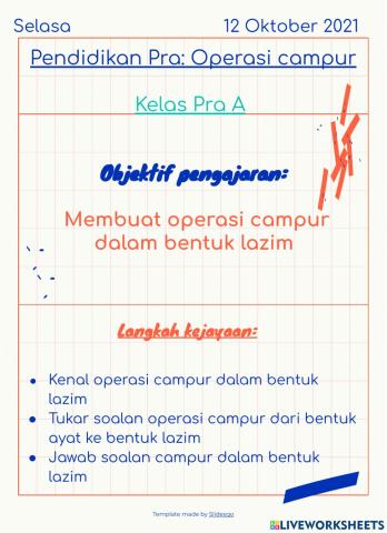 Operasi campur bentuk lazim
