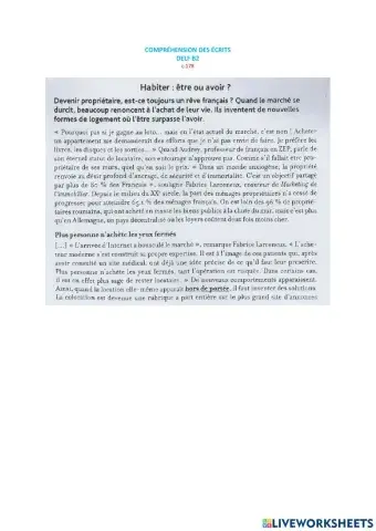 Compréhension écrite B2