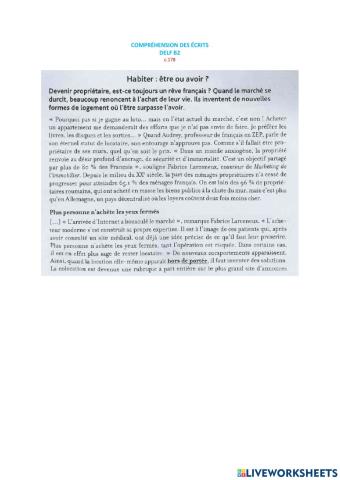 Compréhension écrite B2