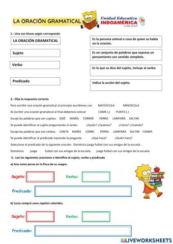 La oración gramatical