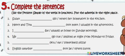 Adverbs of frequency