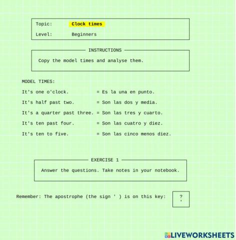 D1 BASIC - UNIT 1 - Activity 1 - 1TIMES.TUT
