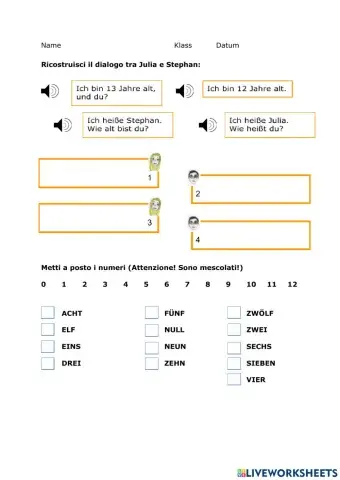 Zahlen, Farben (Numeri, colori, presentazioni)