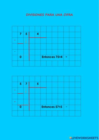 División para una cifra