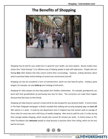 The Benefits of Shopping