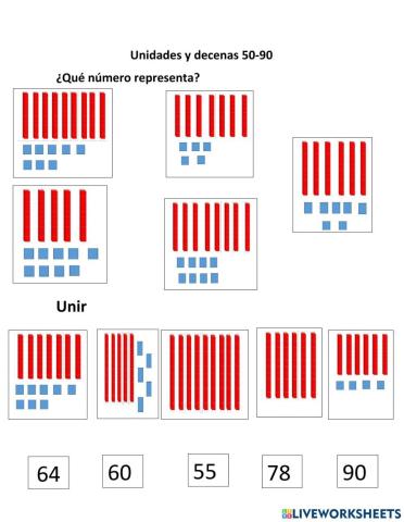 Decenas y Unidades 50-90