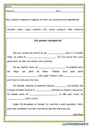 Um passeio inesquecível