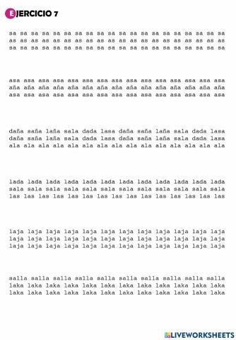 Ejercicio de mecanografía