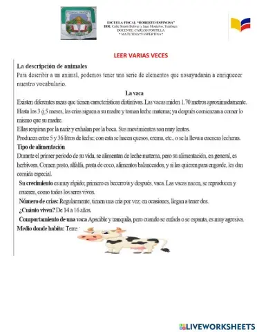 Descripción de animales