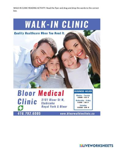 walk-in Clinic Information Flyer Ex.4