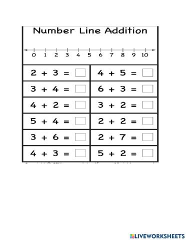 Add on Number line