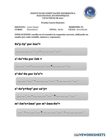 Multiplicación algebraica