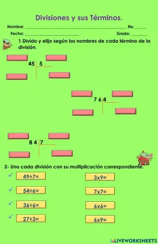 División y sus términos