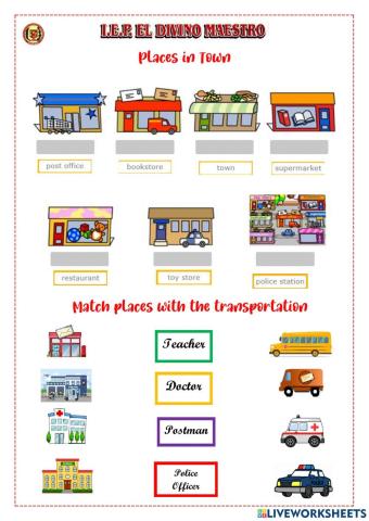 Places in town and profesions