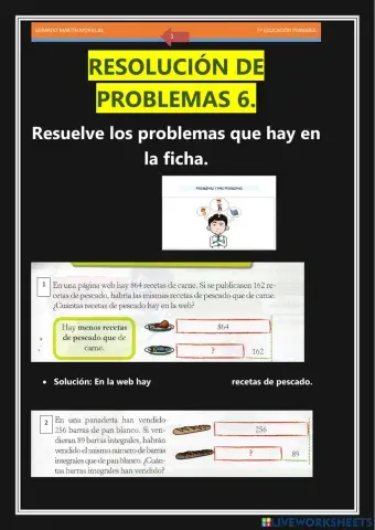 Resolución de problemas. Ficha 6.