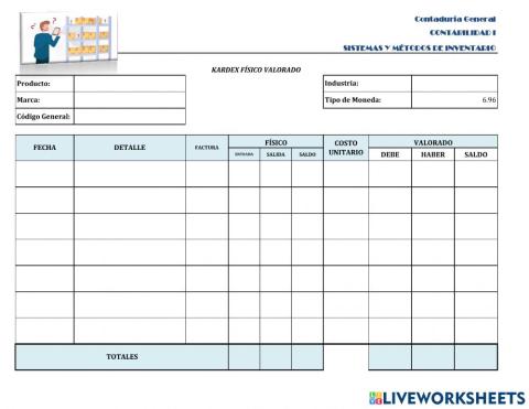 Kardex físico valorado