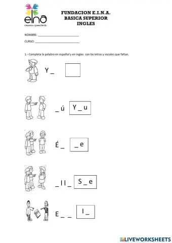Pronombres personales en ingles