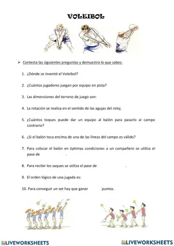 Evaluacion sumativa voleibol