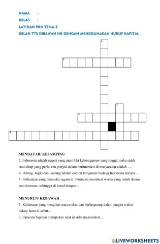 TTS latihan pkn tema 3 kelas 5