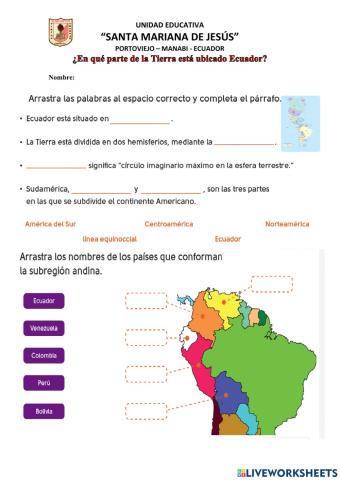 ¿Qué parte de la Tierra es Ecuador?