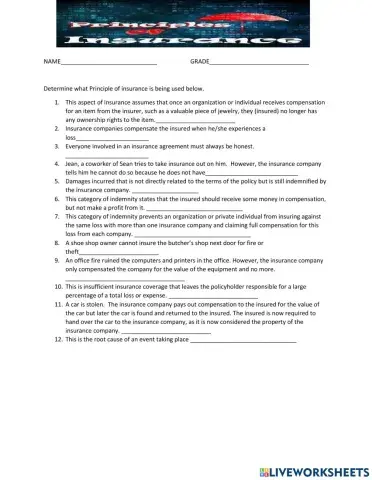 Principles of Insurance