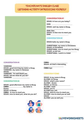 Greetings-introducing yourself