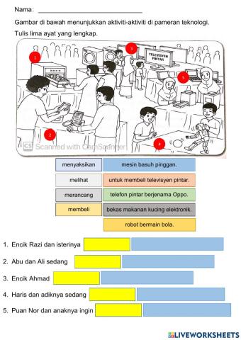 Bina Ayat (Aktiviti di Pameran Elektronik)