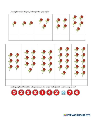 Tempelkan jumlah angka