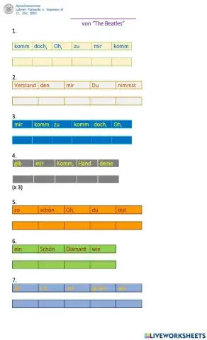 “The Beatles” Lied 1