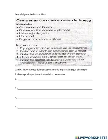 Instrucciones en formularios