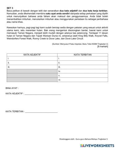 Morfologi - kata adjektif & kata terbitan