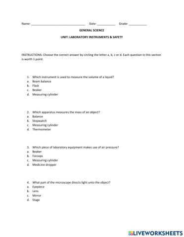 Lab apparatus and safety