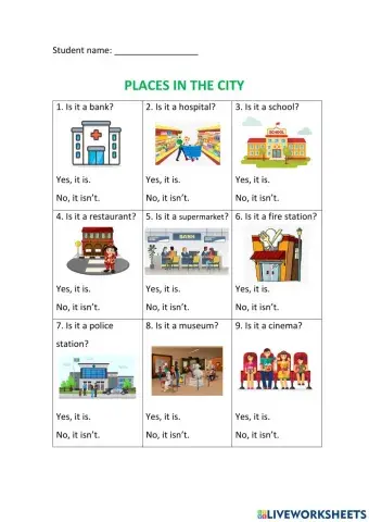 Places in the city