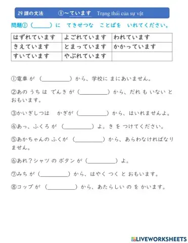 29課　みんなの日本語　ています