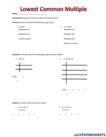 Lowest Common Multiple