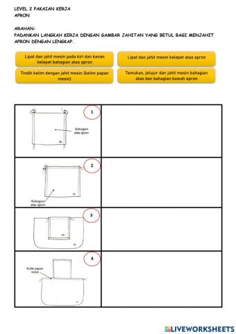 Level 2 pakaian kerja apron