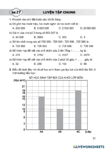 Vở bài tập Toán 4