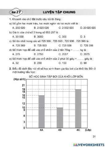 Vở bài tập Toán 4