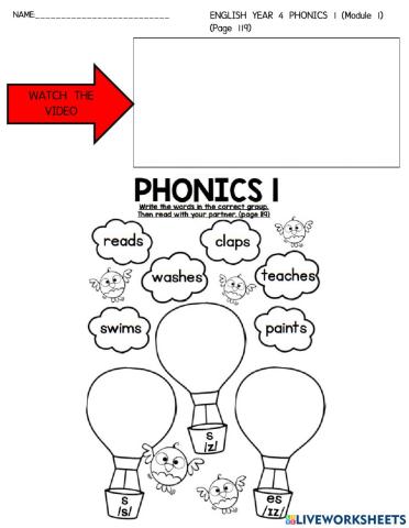 Year 4 GSP4 Phonics 1