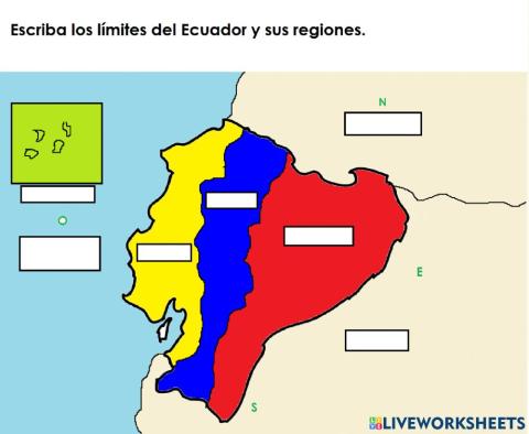 Ubicación DEL ecuador Y REGIONES