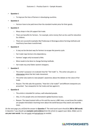 WC Lesson 05 - Practice Test A - Sample Answers