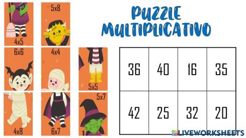 PUZZLE MULTIPLICATIVO 4,5y6
