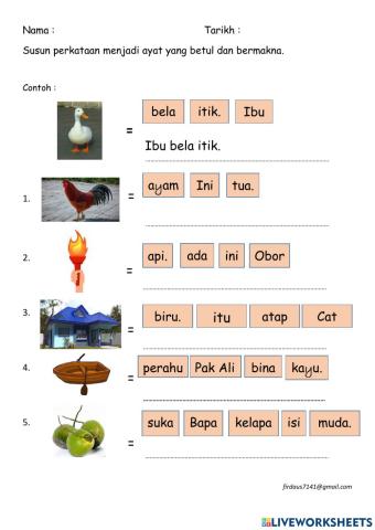 Perkataan V KVK dan KV KV KV