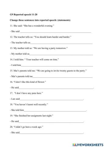 G9 reported speech Sta 11-20