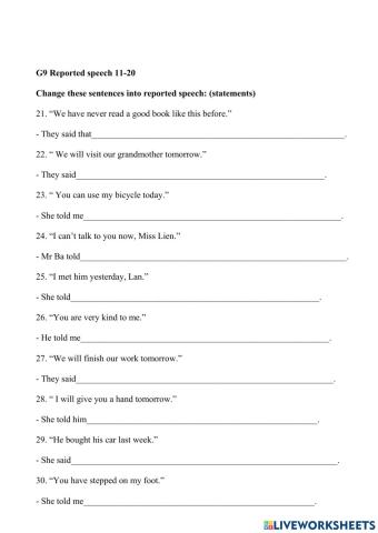 G9 reported speech Sta 21-30