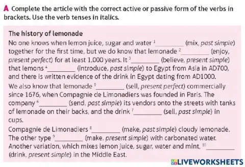 Passive (history of lemonade)