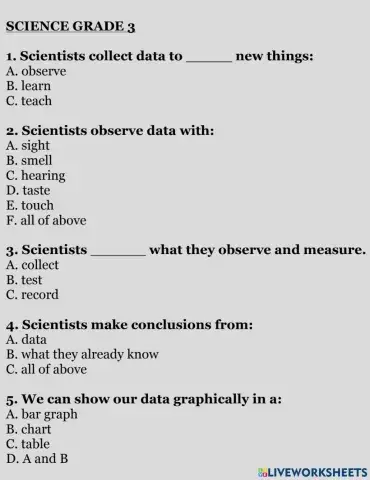 Science Grade 3 week 6