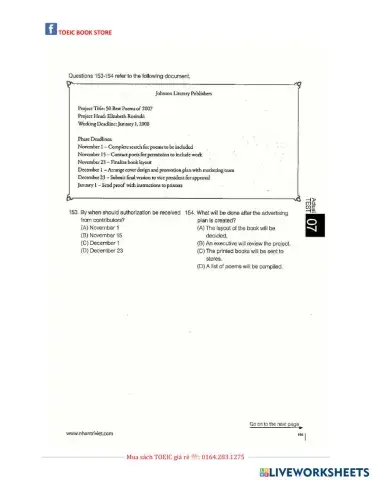 TOEIC 2 reading homework