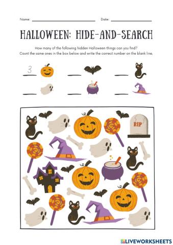 Halloween search and find